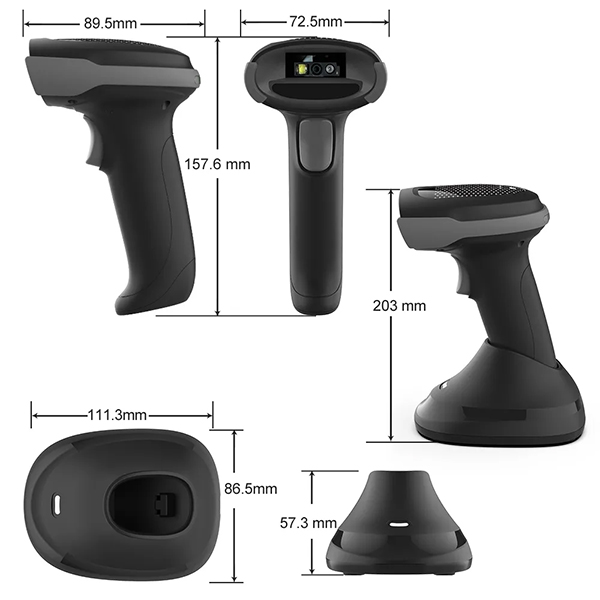 סורק ברקוד אלחוטי GTCODESTAR X-1501B כולל עמדת עגינה