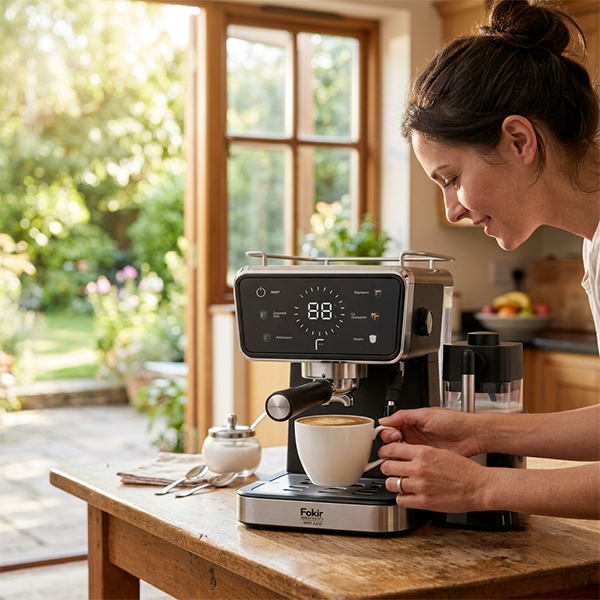 מכונת קפה משולבת Fakir Espresso Barista EPM-4018: חווית בריסטה מושלמת מקפסולות וקפה טחון בלחיצת כפתור
