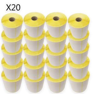 20 גללי מדבקות תרמיות למדפסת 100*100 מ"מ 500 יחידות